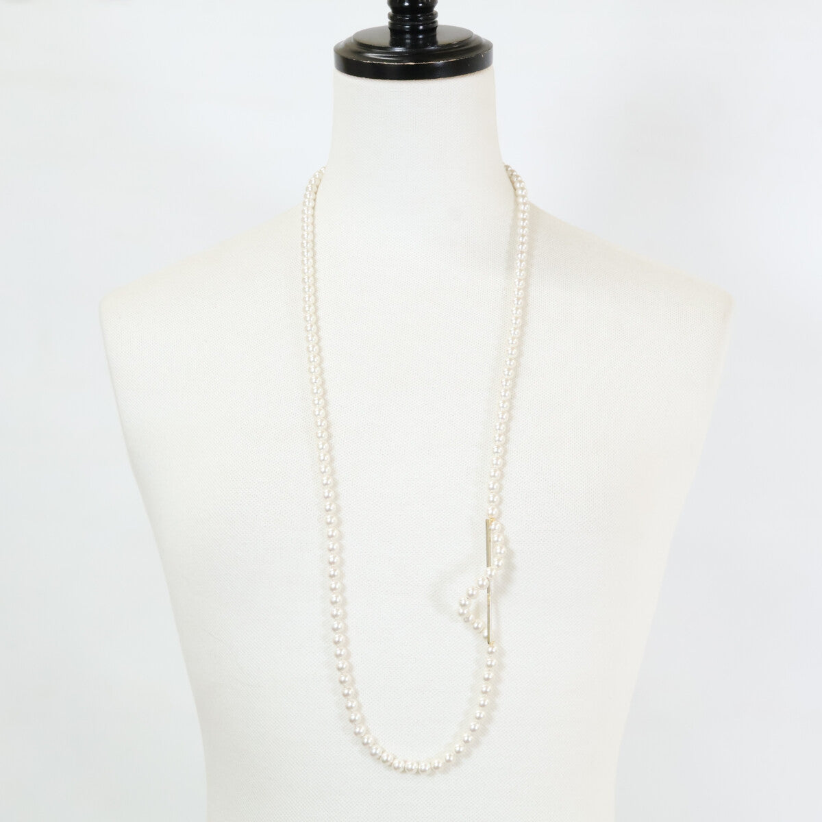 januka ヤヌカ 【美品】ATTACHMENT NECKLACE WITH PARTS BAR アタッチメント ロング パール ネックレス