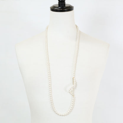 januka ヤヌカ 【美品】ATTACHMENT NECKLACE WITH PARTS BAR アタッチメント ロング パール ネックレス