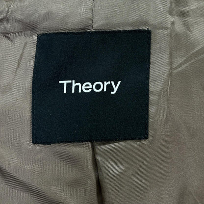 Theory セオリー ベージュ ラムレザー スエード ジップアップブルゾン ジャケット
