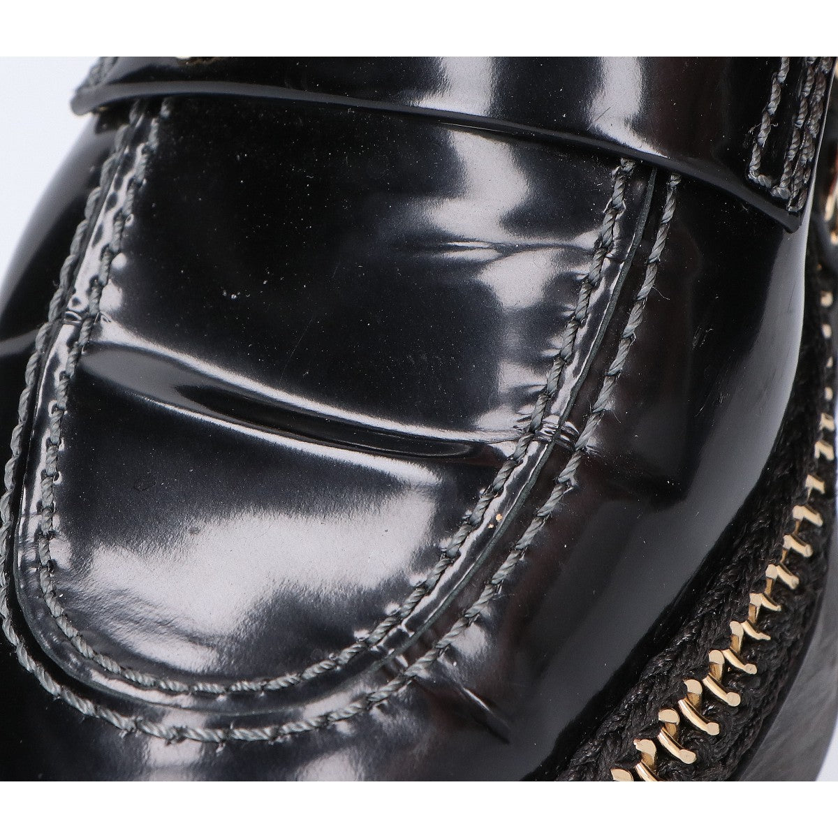 CHANEL シャネル X G37671 チェーンステッチ ココマーク ローファー シューズ