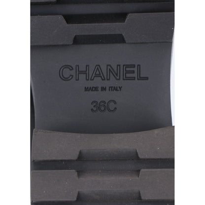 CHANEL シャネル D G45156 ココマークプレート レザー 厚底ローファー シューズ