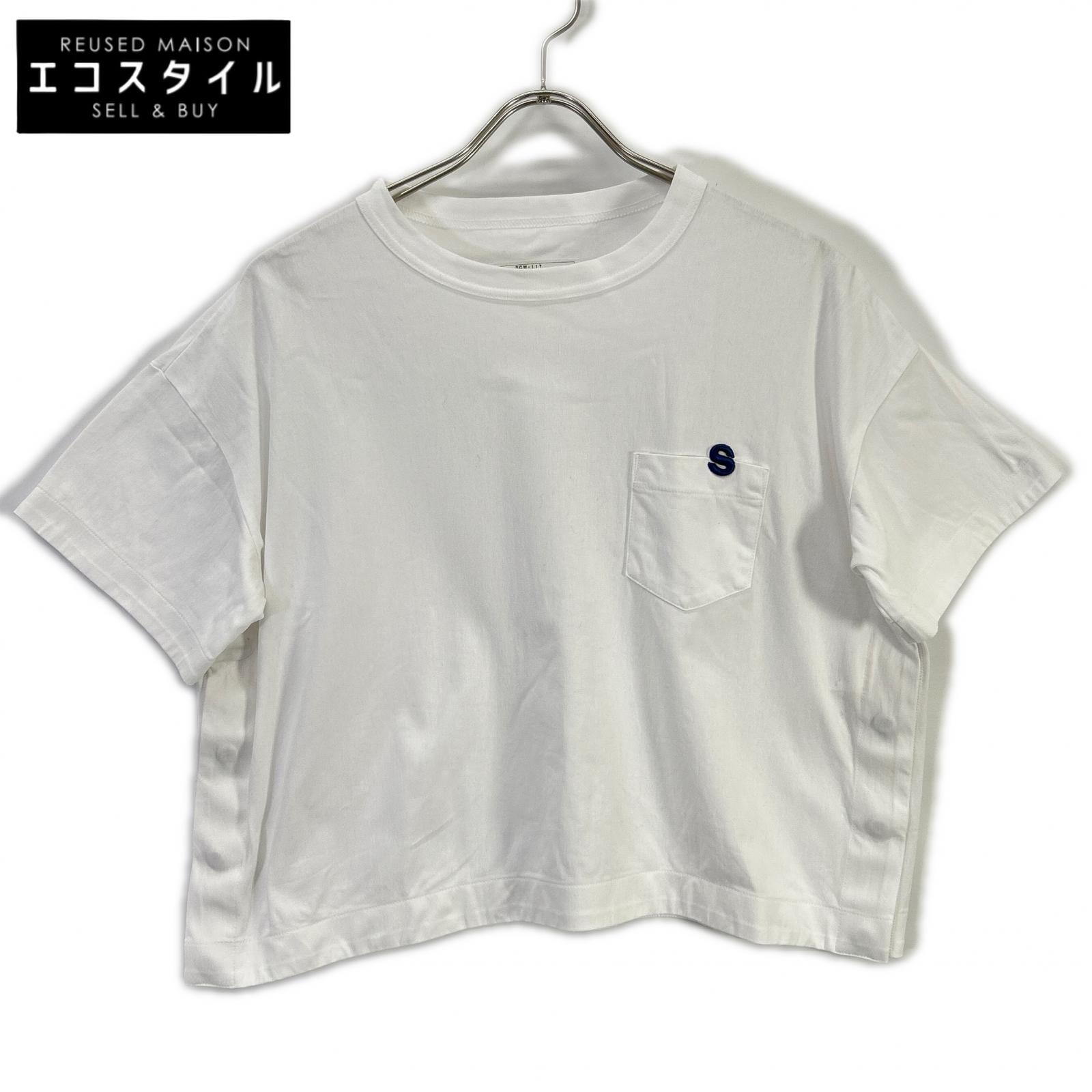 sacai サカイ SCW-117 ホワイト s Cotton Jersey Tshirt トップス
