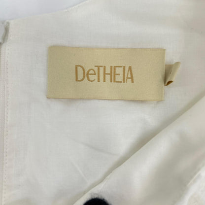 DeTHEIA デ・テイア 【DeTHEIA】ホワイト レーヨン シフォン ドレス ワンピース ワンピース
