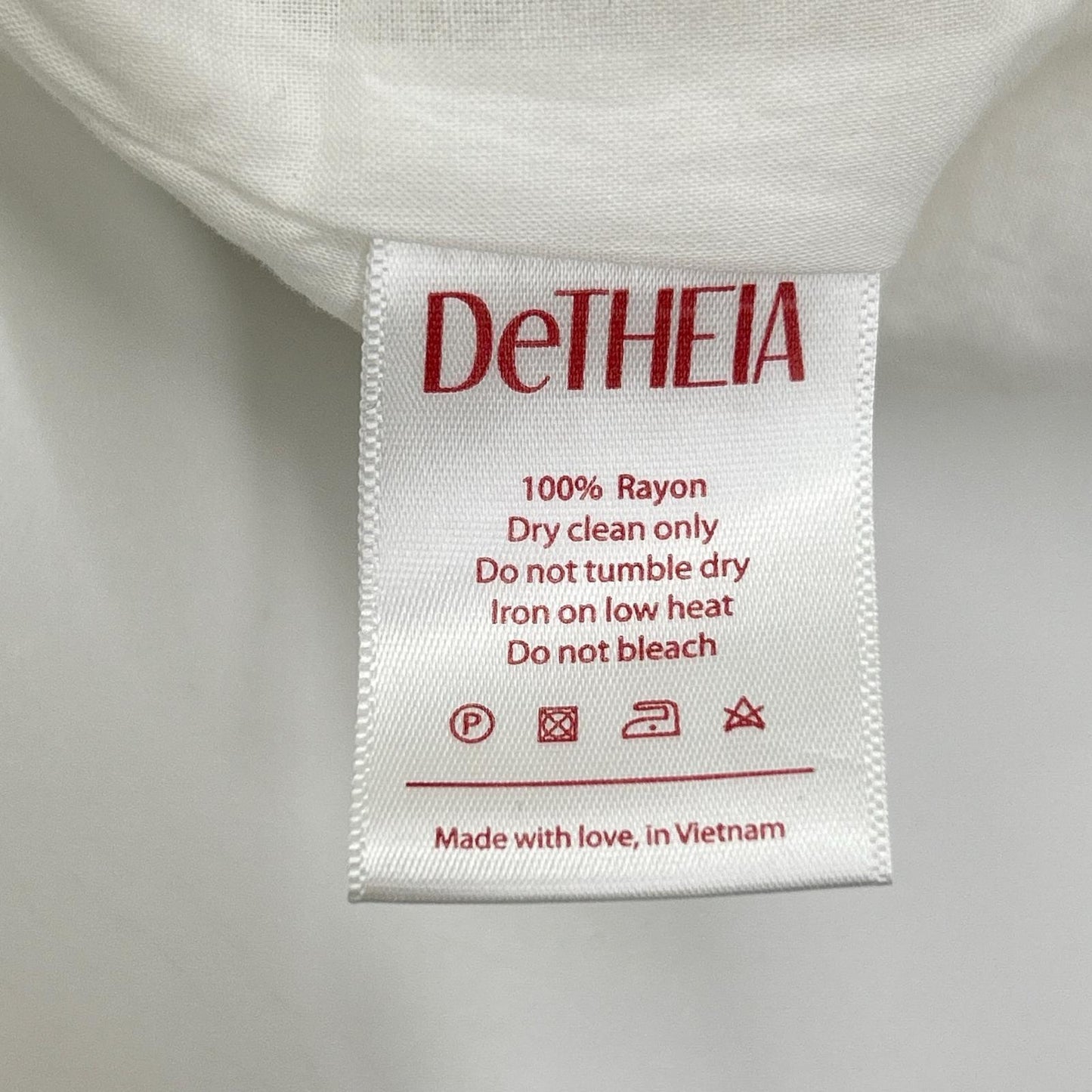 DeTHEIA デ・テイア 【DeTHEIA】ホワイト レーヨン シフォン ドレス ワンピース ワンピース