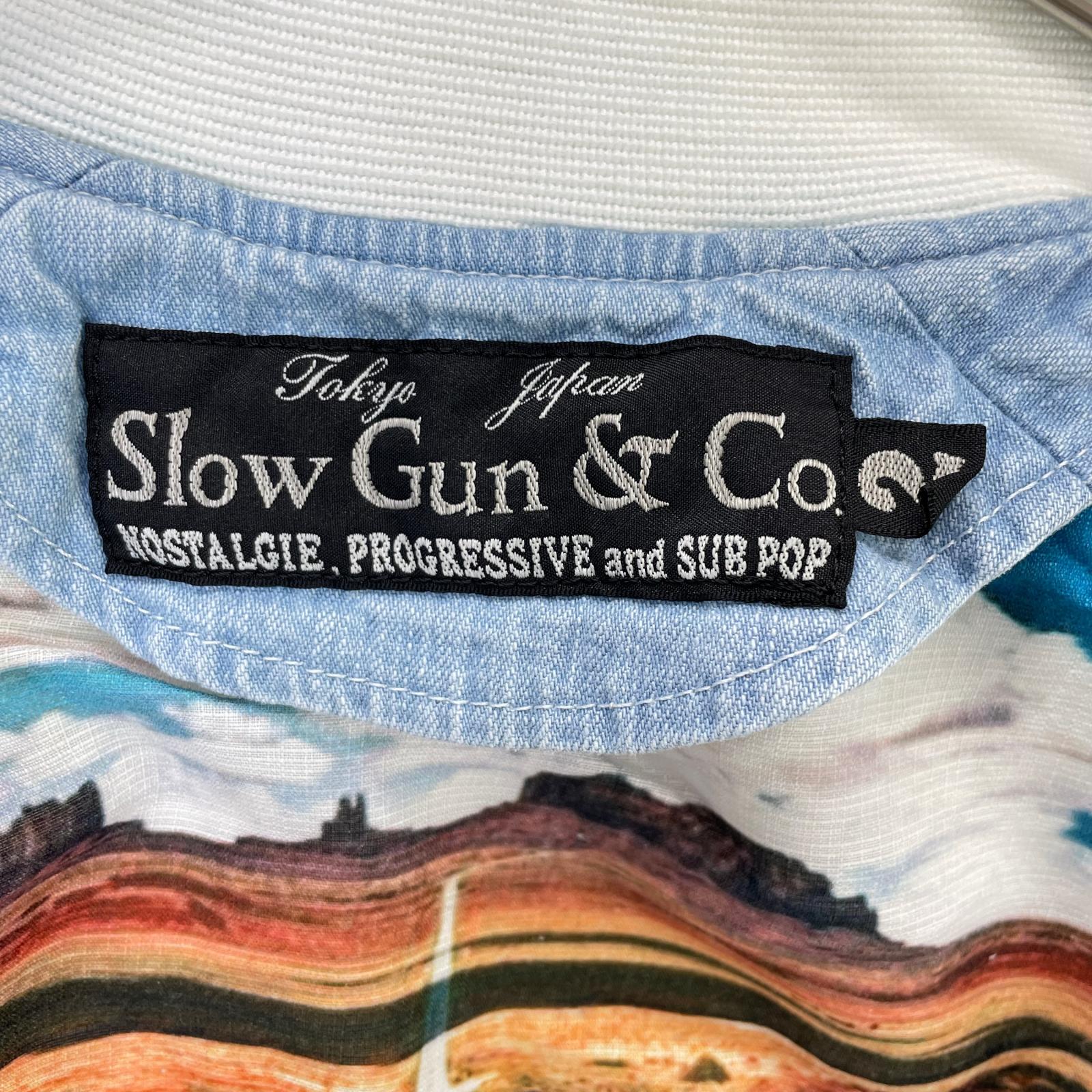 SLOW GUN Slow Gun Blue ALASKA Animal-Embroidered Bleached Denim Sukajan Jacket