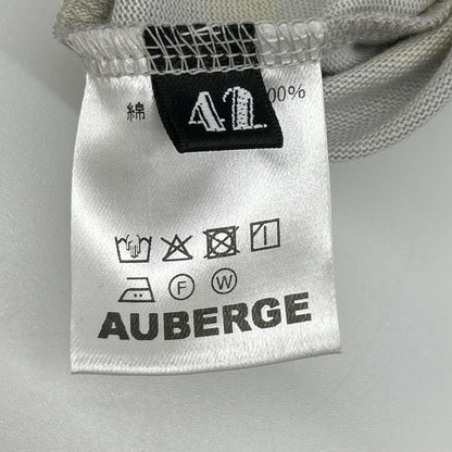 AUBERGE オーベルジュ グレー×レモン OWEN Ⅲ ボーダー 胸ポケット Tシャツ トップス