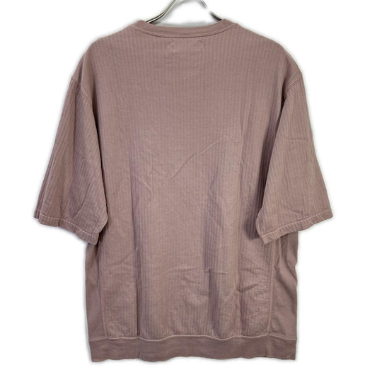 AUBERGE オーベルジュ パープル Vガゼット コットン ストライプ Tシャツ トップス