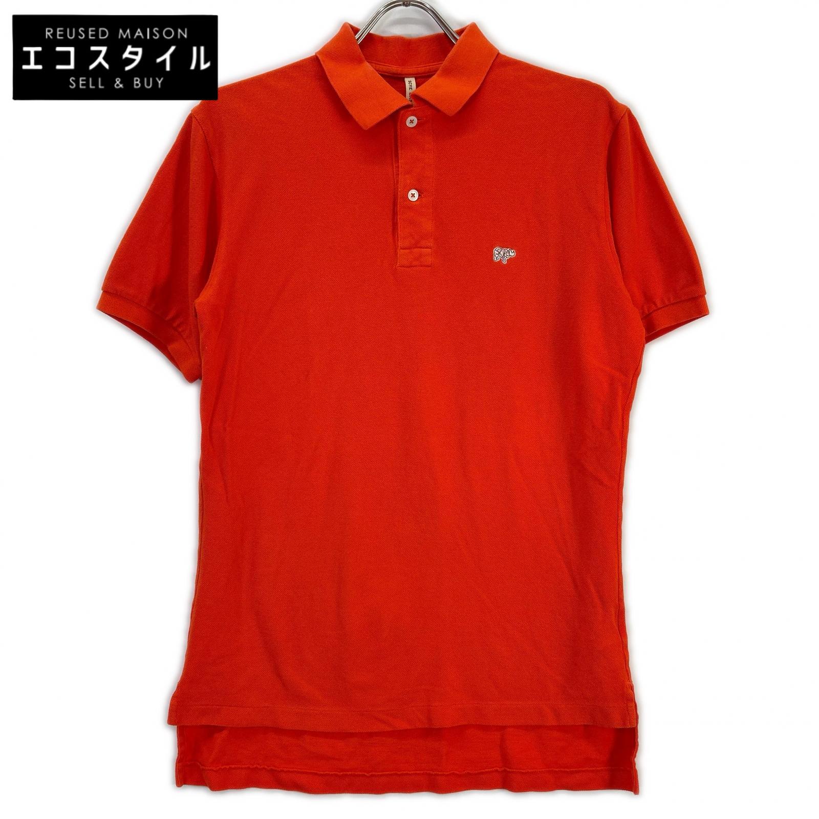 SCYE BASICS サイベーシックス 5116-21800 オレンジ コットン 鹿の子 ポロシャツ トップス