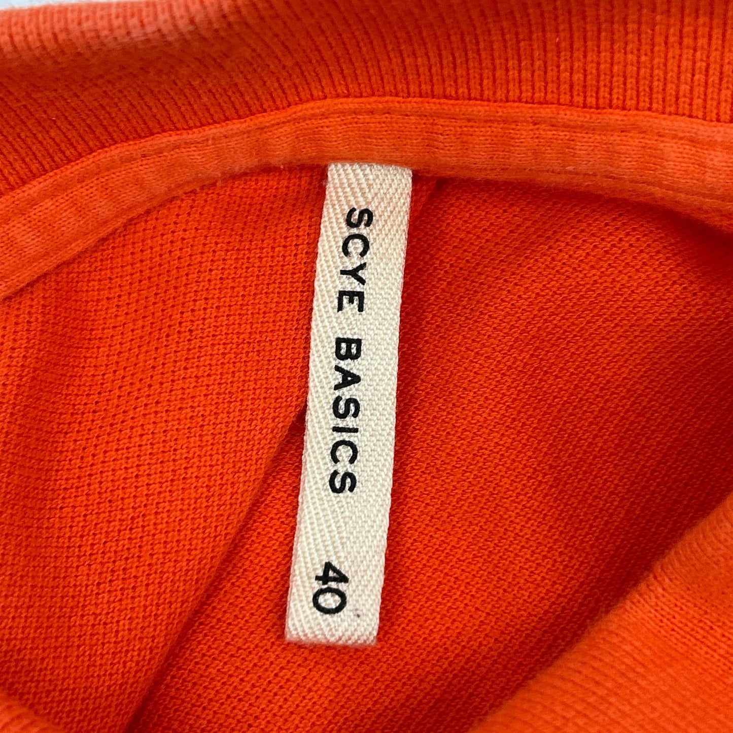 SCYE BASICS サイベーシックス 5116-21800 オレンジ コットン 鹿の子 ポロシャツ トップス