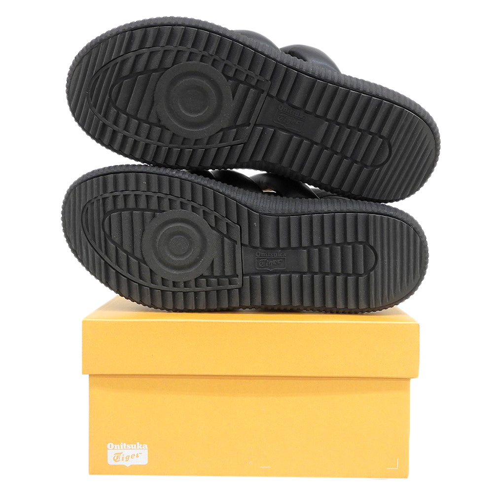Onitsuka Taiger オニツカタイガー 美品 OTIGER STRAP レザー サンダル メンズ ブラック 27cm 1182A623 シューズ