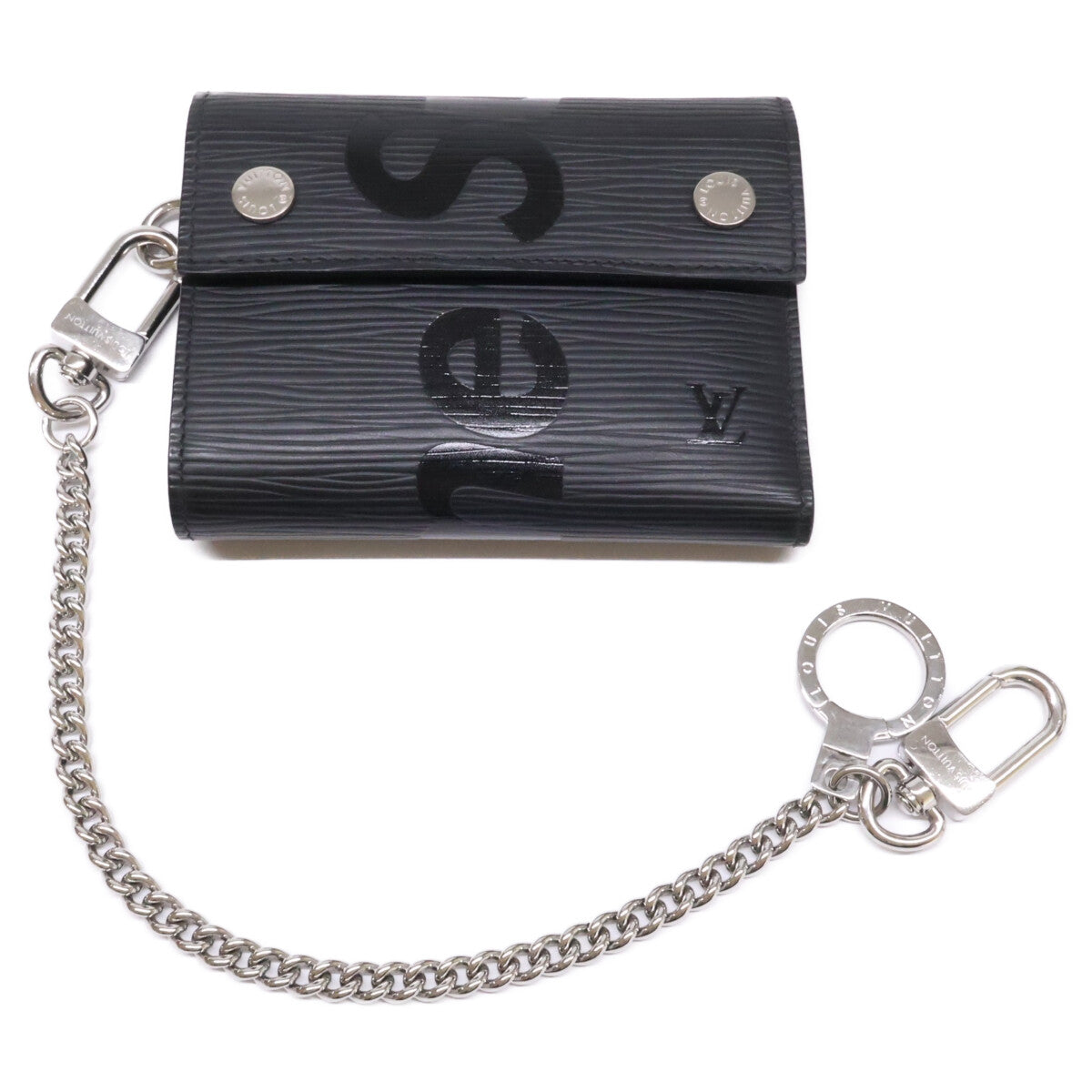 LOUIS VUITTON ルイヴィトン M67711 x supreme シュプリーム エピ 3つ折り財布 チェーンウォレット 三つ折り財布（小銭入れあり）