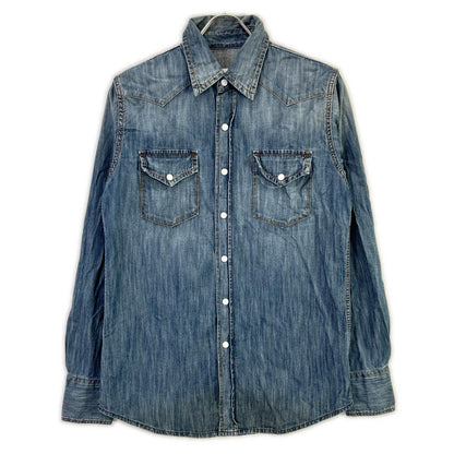 MARTIN MARGIELA マルタンマルジェラ S30DL0196 11年 ブルー エルボーパッチデニムウエスタンシャツ トップス