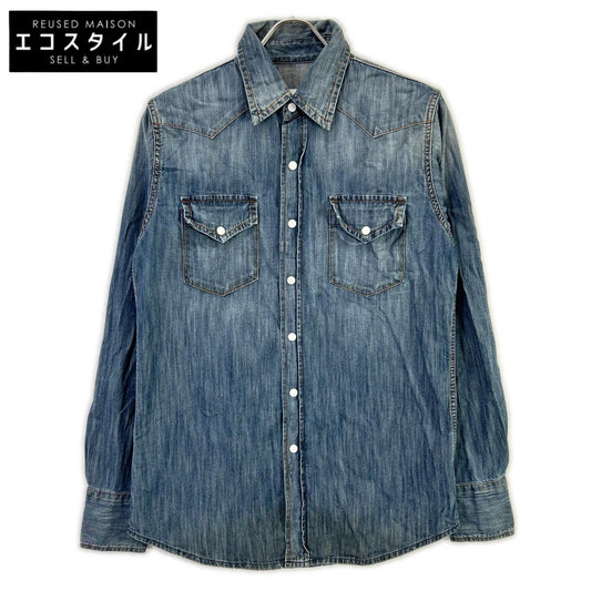 MARTIN MARGIELA マルタンマルジェラ S30DL0196 11年 ブルー エルボーパッチデニムウエスタンシャツ トップス