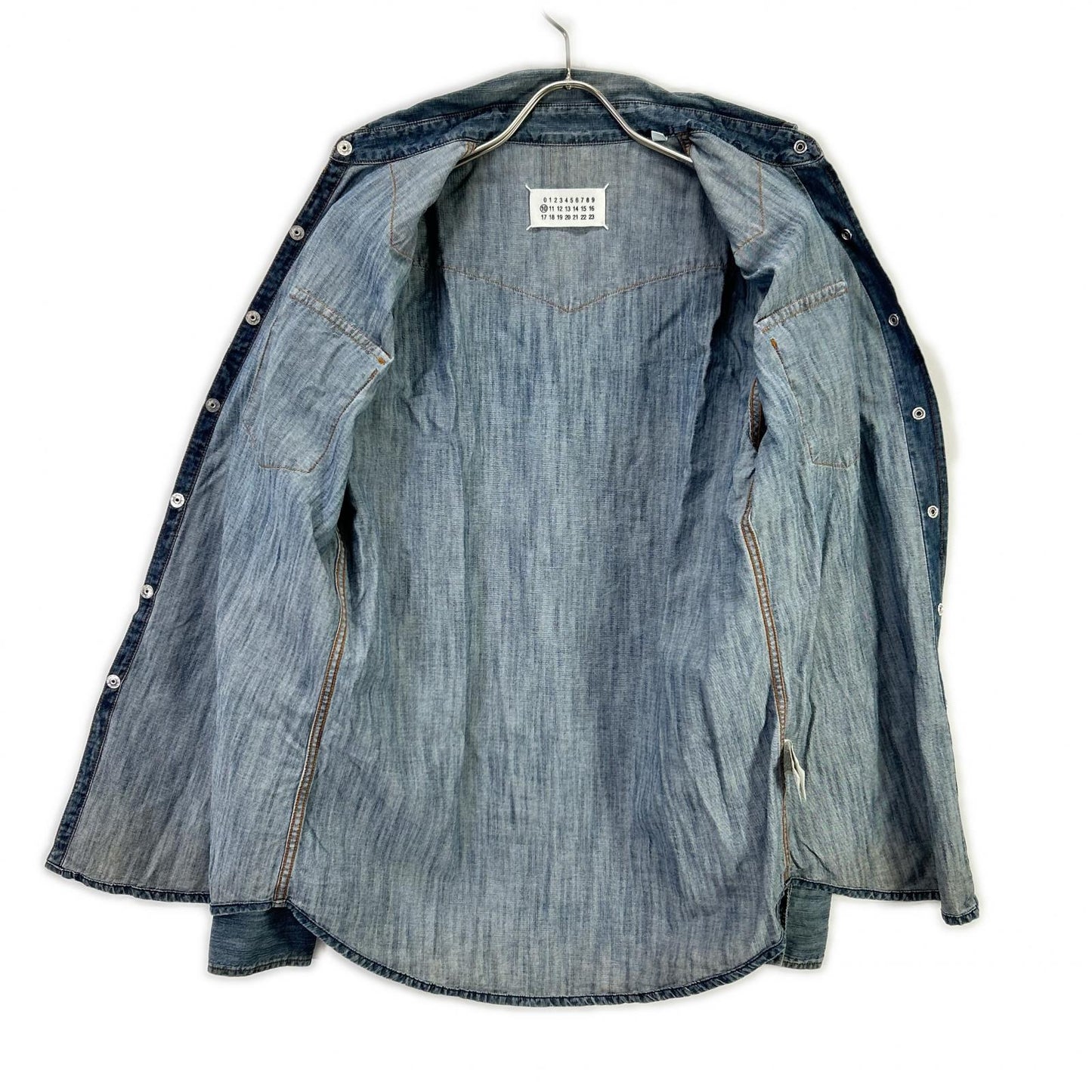 MARTIN MARGIELA マルタンマルジェラ S30DL0196 11年 ブルー エルボーパッチデニムウエスタンシャツ トップス
