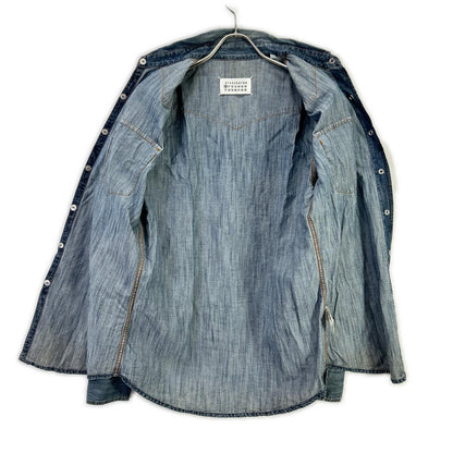 MARTIN MARGIELA マルタンマルジェラ S30DL0196 11年 ブルー エルボーパッチデニムウエスタンシャツ トップス