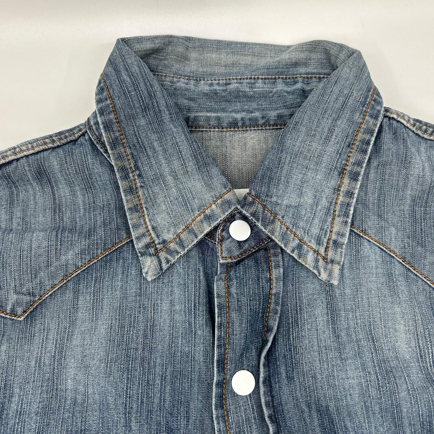 MARTIN MARGIELA マルタンマルジェラ S30DL0196 11年 ブルー エルボーパッチデニムウエスタンシャツ トップス