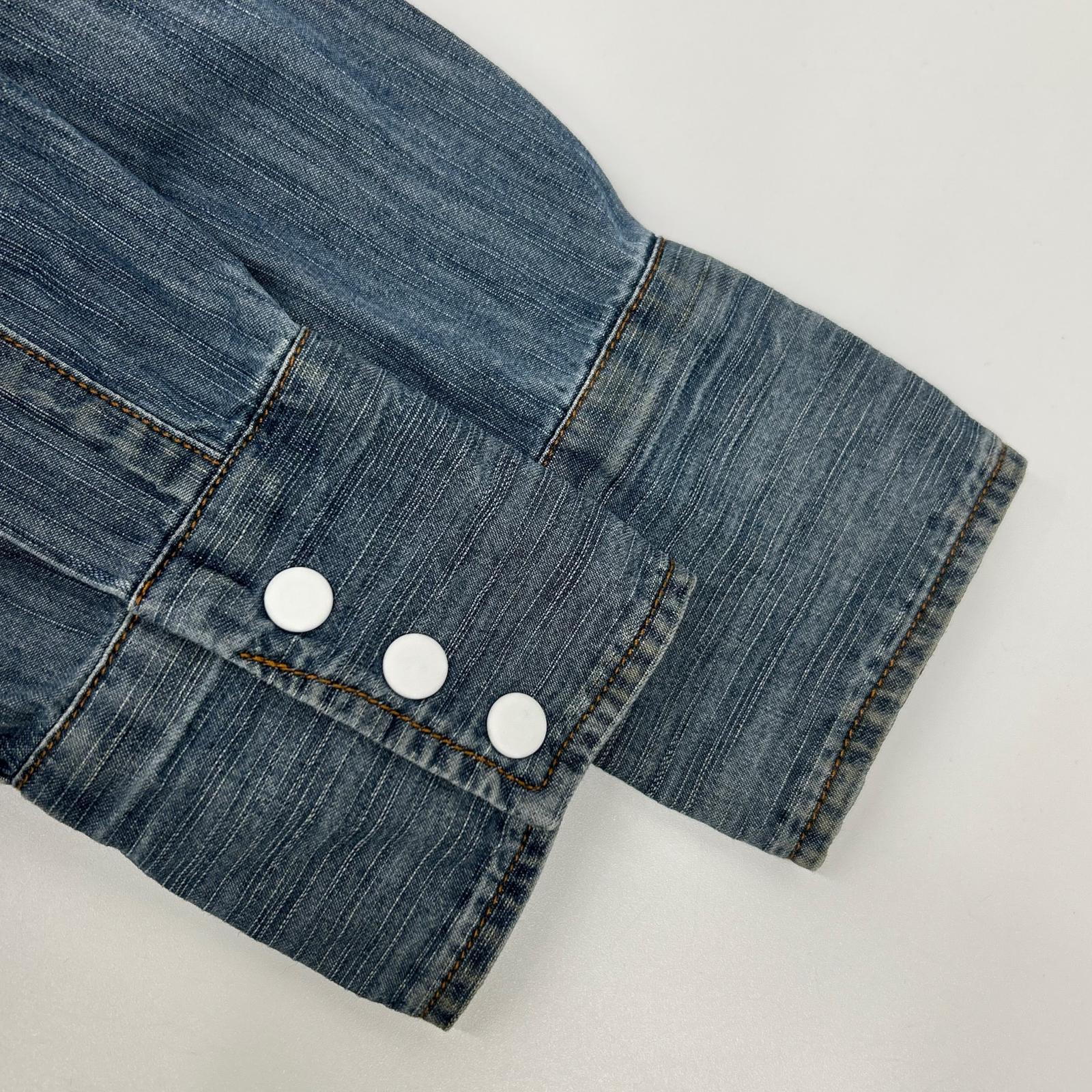 MARTIN MARGIELA マルタンマルジェラ S30DL0196 11年 ブルー エルボーパッチデニムウエスタンシャツ トップス