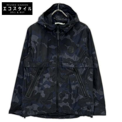 COACH コーチ 75815 ネイビー カモフラ ナイロン ZIP フーディーブルゾン ジャケット