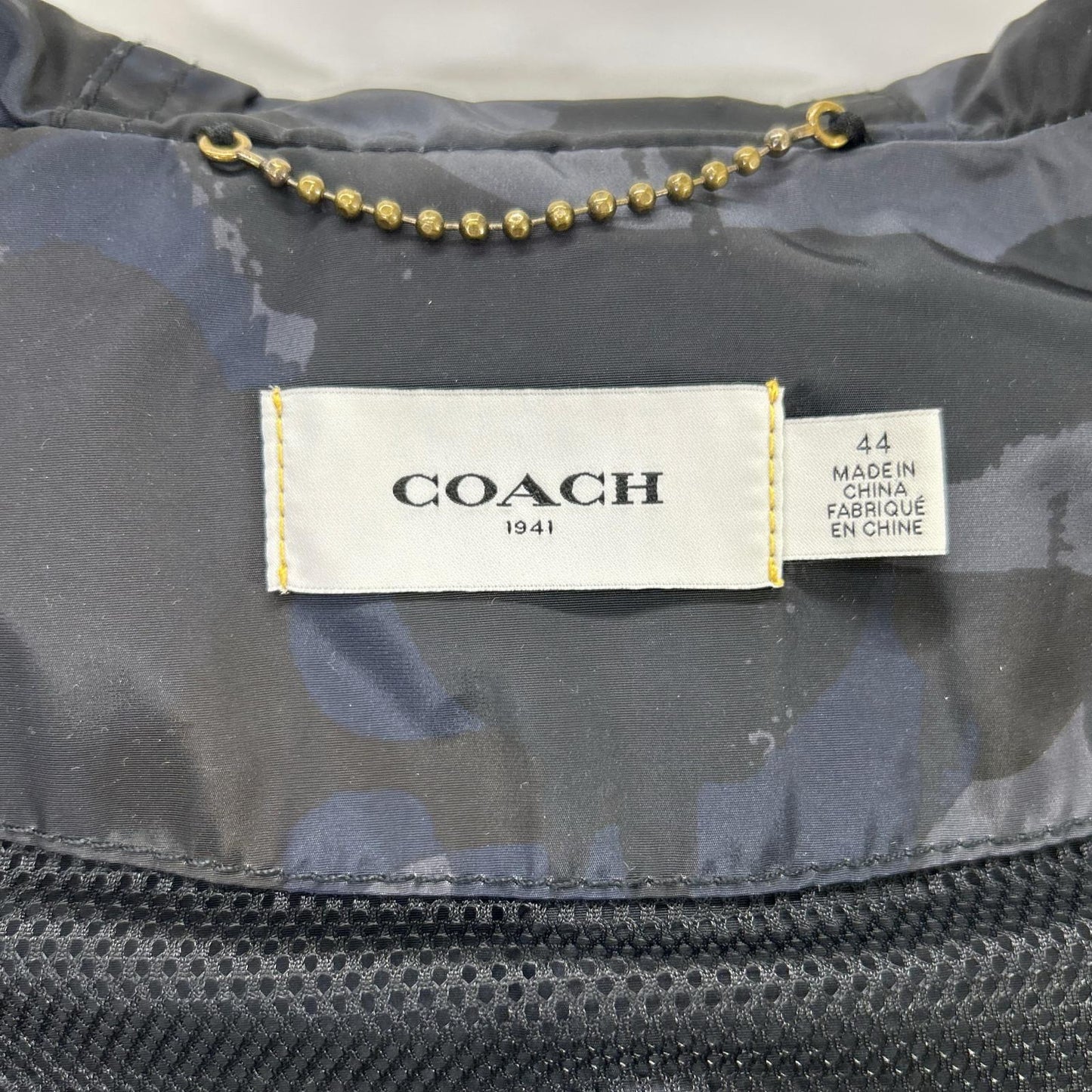 COACH コーチ 75815 ネイビー カモフラ ナイロン ZIP フーディーブルゾン ジャケット