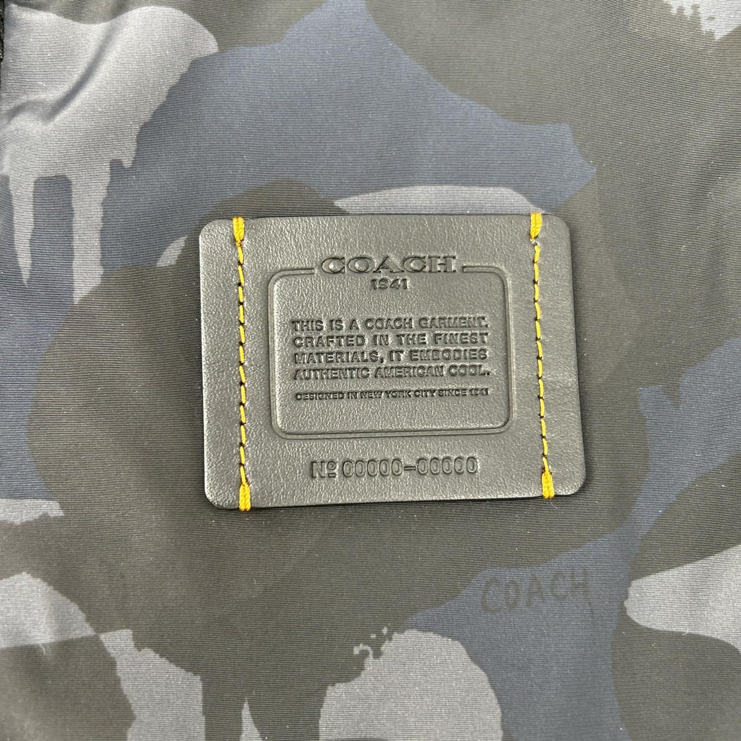 COACH コーチ 75815 ネイビー カモフラ ナイロン ZIP フーディーブルゾン ジャケット