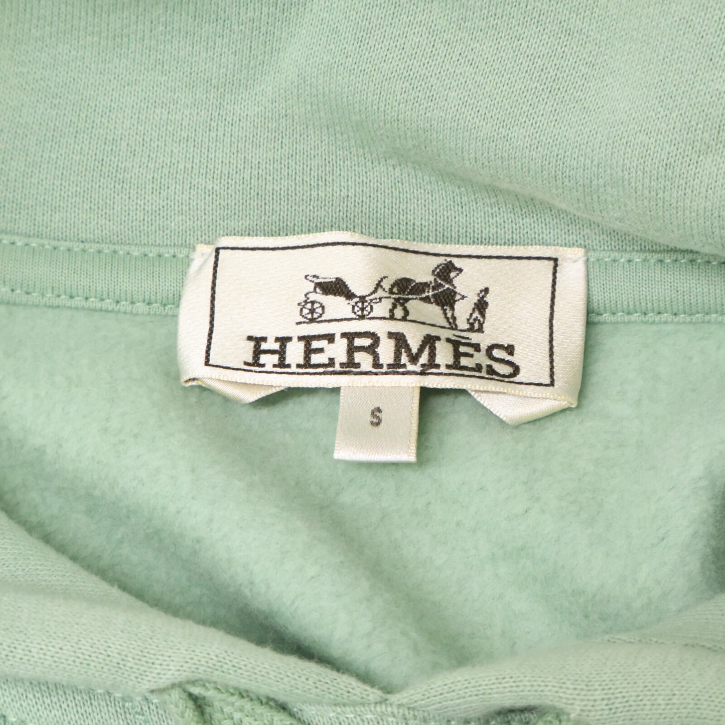 HERMES エルメス 【美品/国内正規】エトリエ・デカレ レザーパッチ プルオーバー パーカー トップス