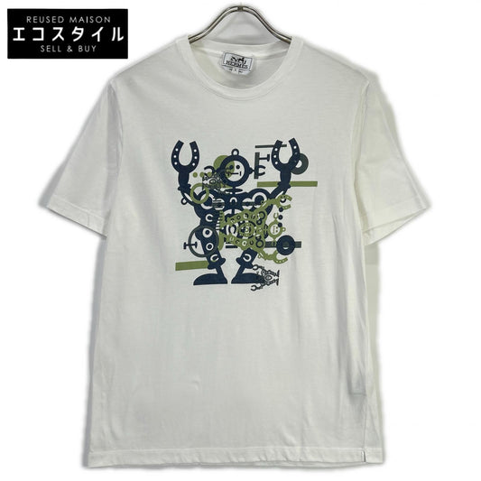HERMÈS white “Hello Mr. Fallière” print T-shirt Tops