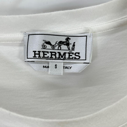 HERMES エルメス ホワイト ハローミスターファリエール プリント Tシャツ トップス