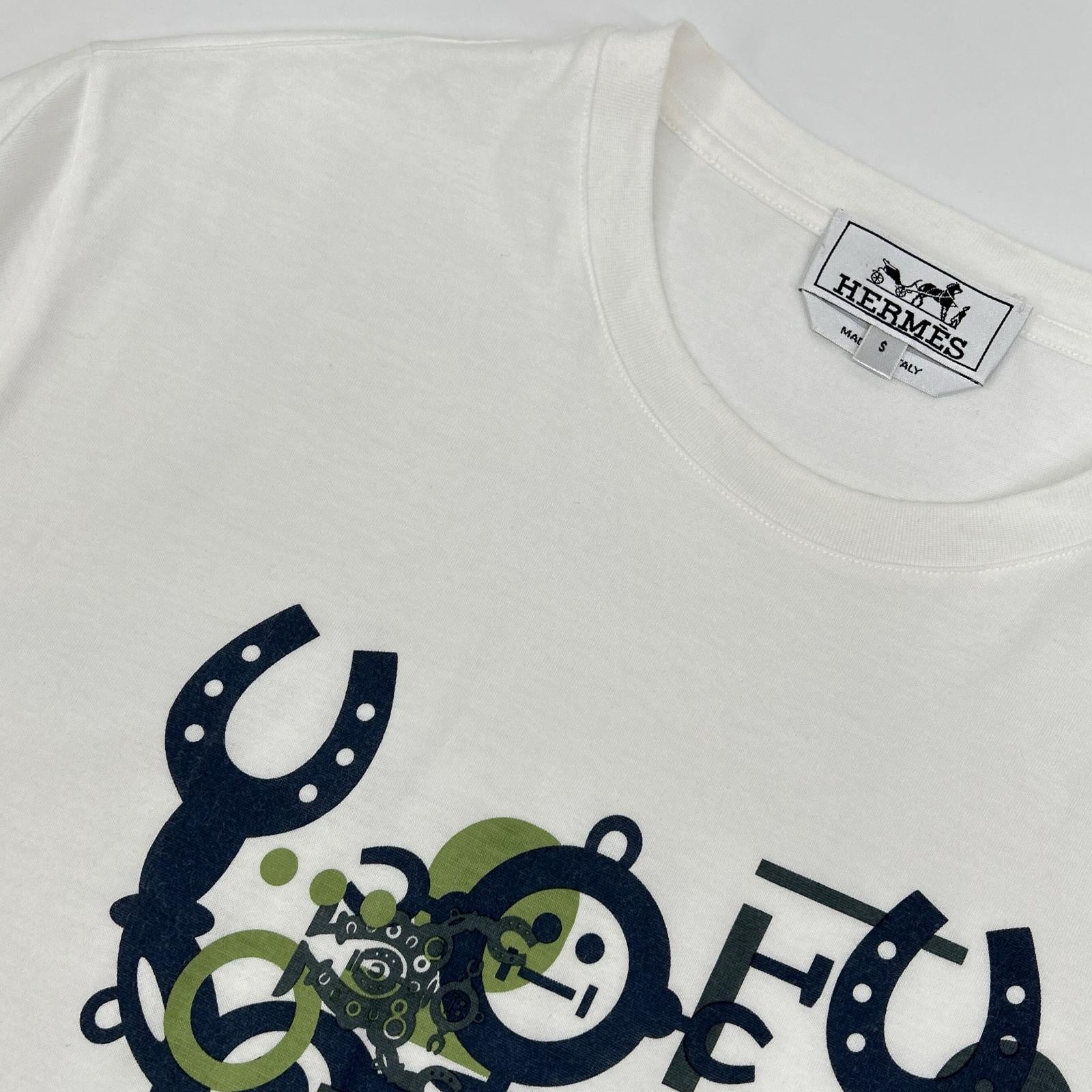HERMES エルメス ホワイト ハローミスターファリエール プリント Tシャツ トップス