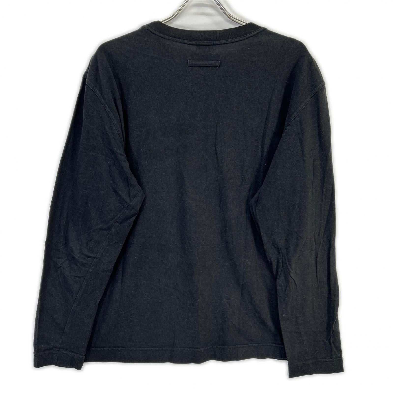 Jean Paul GAULTIER ジャンポールゴルチエ ブラック コットン プリント ロングスリーブTシャツ トップス
