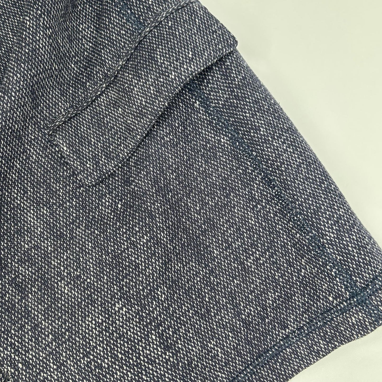 EPOCA UOMO エポカウォモ ネイビー 麻混 メランジ ニット生地 テーラード ジャケット ジャケット