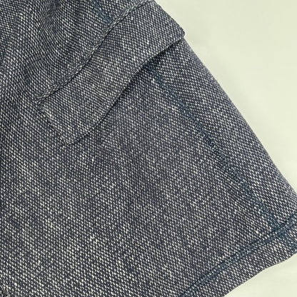 EPOCA UOMO エポカウォモ ネイビー 麻混 メランジ ニット生地 テーラード ジャケット ジャケット