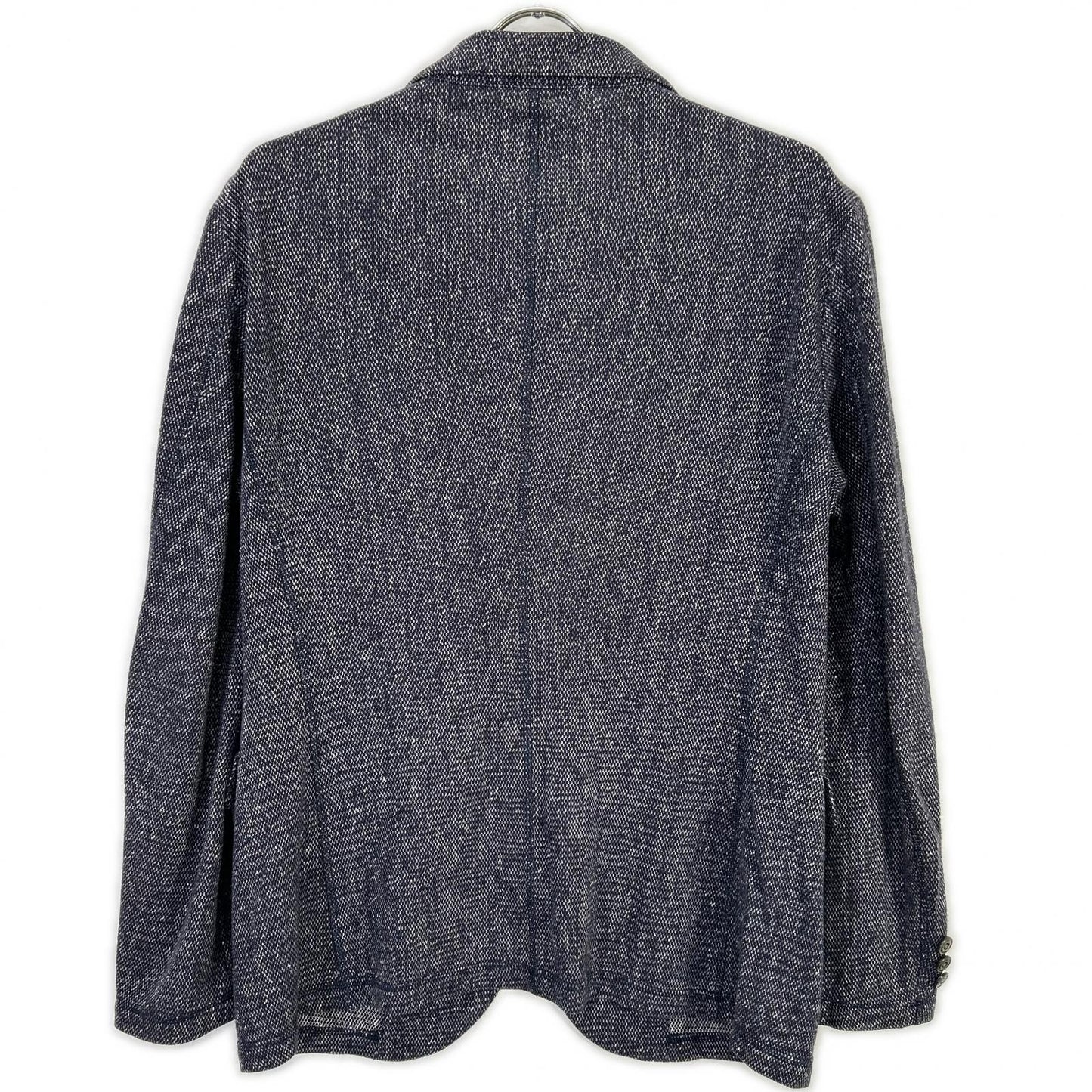 EPOCA UOMO エポカウォモ ネイビー 麻混 メランジ ニット生地 テーラード ジャケット ジャケット