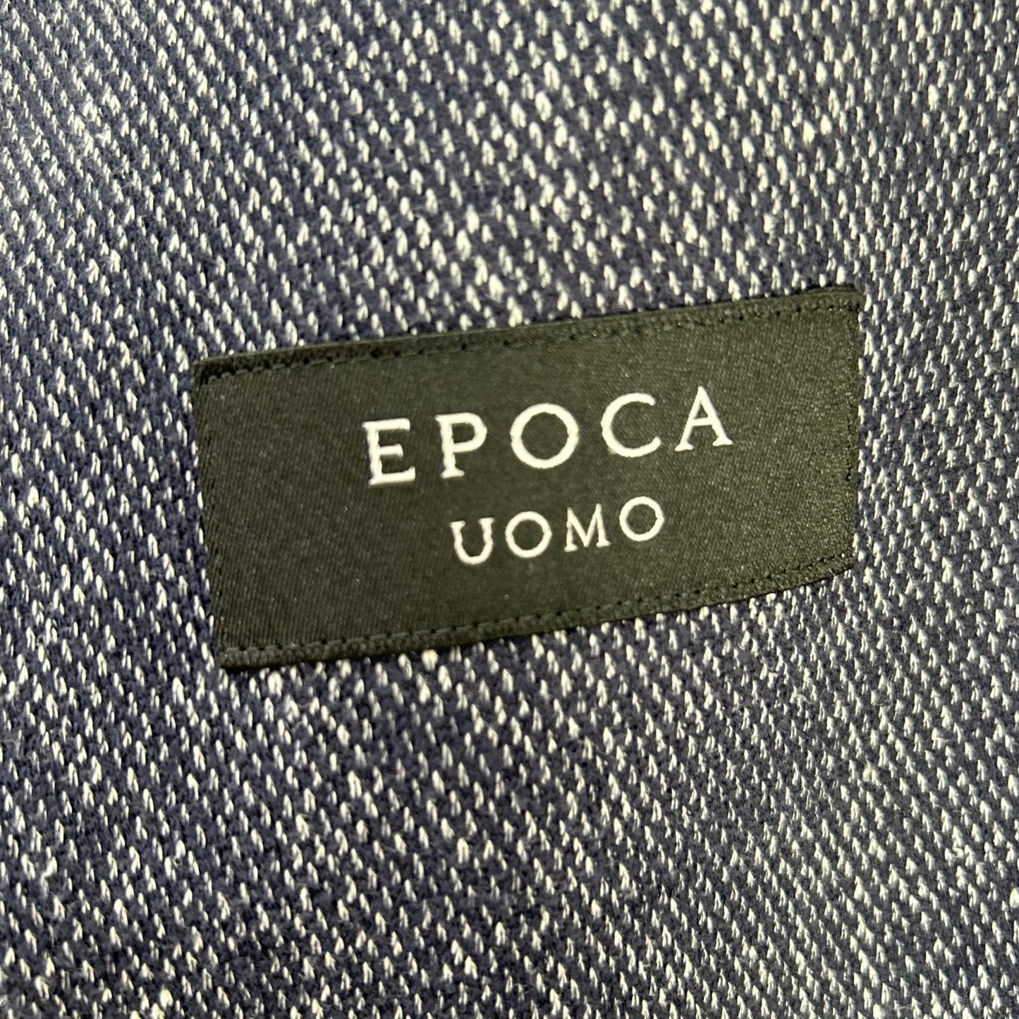 EPOCA UOMO エポカウォモ ネイビー 麻混 メランジ ニット生地 テーラード ジャケット ジャケット