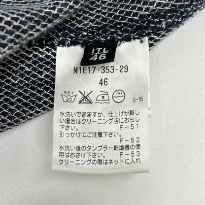 EPOCA UOMO エポカウォモ ネイビー 麻混 メランジ ニット生地 テーラード ジャケット ジャケット