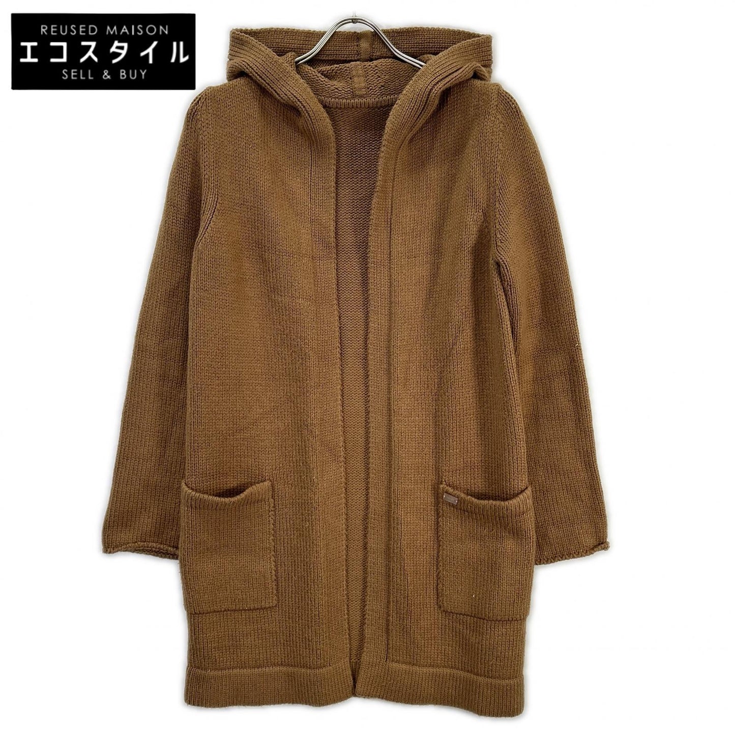 FOXEY フォクシー 38915 ブラウン コットン混 フーディカーディガン トップス