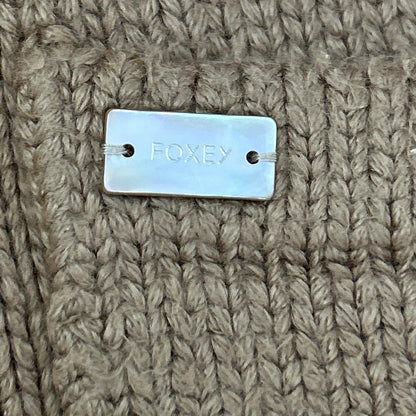 FOXEY フォクシー 38915 ブラウン コットン混 フーディカーディガン トップス