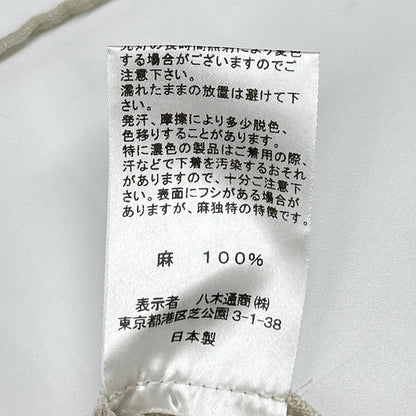 three dots スリードッツ LA5001Y アイボリー リネン100 キャミソール ワンピース ワンピース