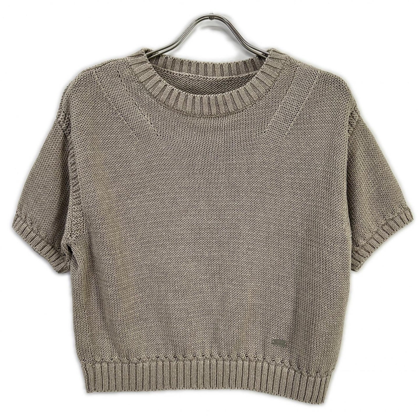 FOXEY フォクシー 43278 ベージュ リネン100 Knit Top Sable トップス