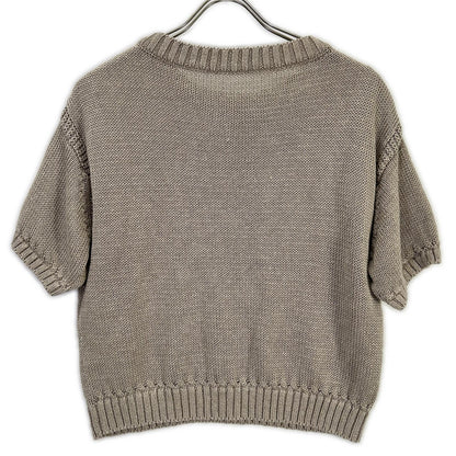 FOXEY フォクシー 43278 ベージュ リネン100 Knit Top Sable トップス