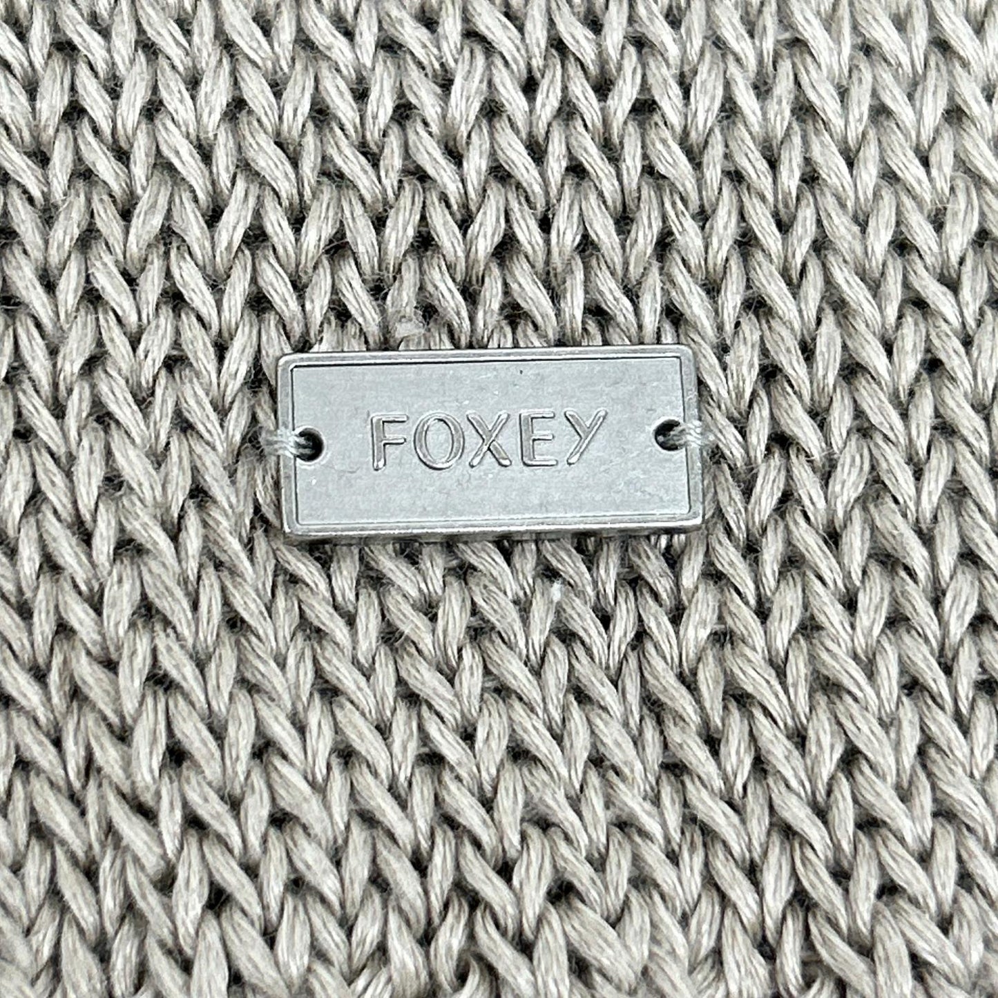 FOXEY フォクシー 43278 ベージュ リネン100 Knit Top Sable トップス