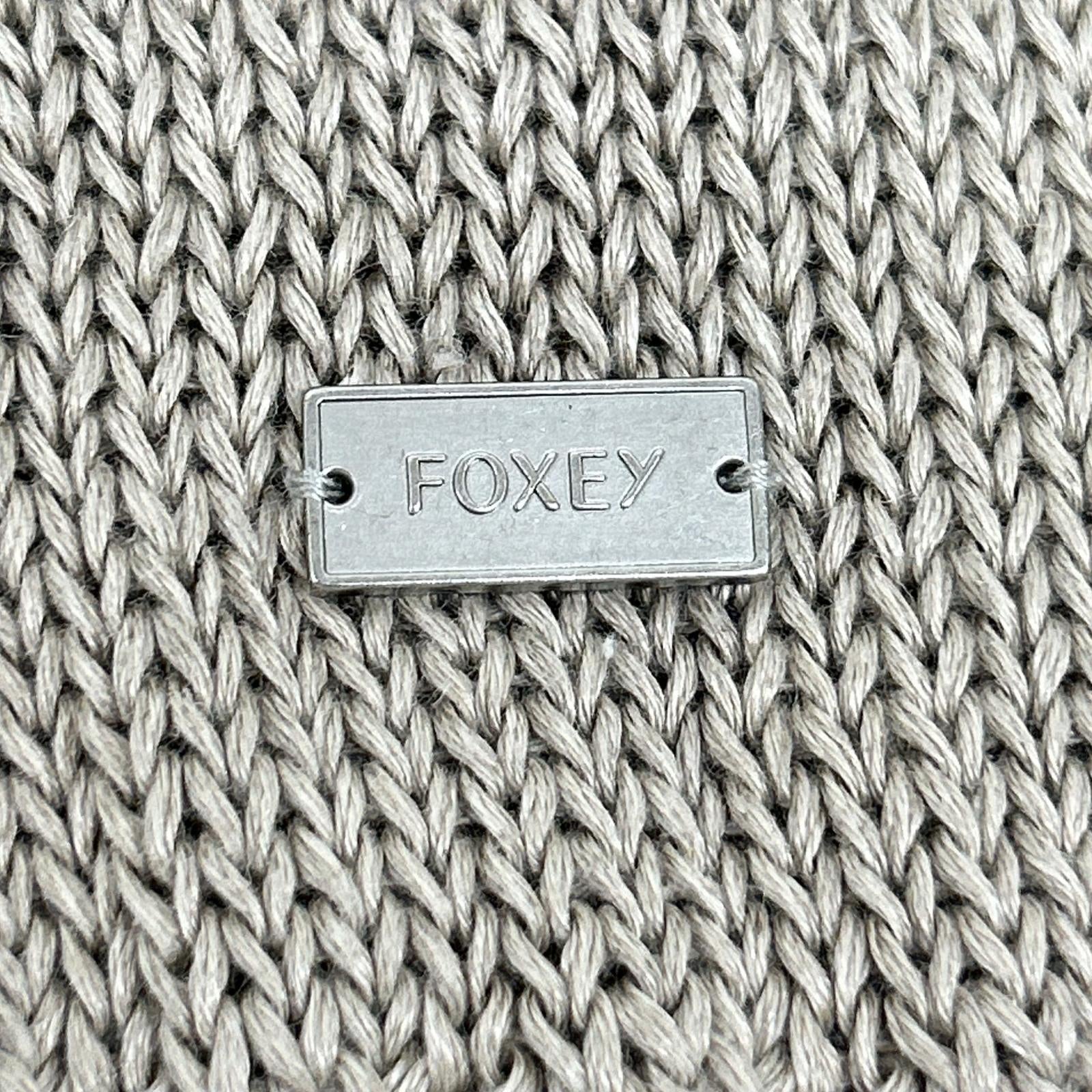 FOXEY フォクシー 43278 ベージュ リネン100 Knit Top Sable トップス