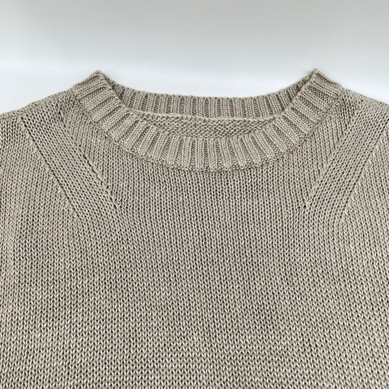 FOXEY フォクシー 43278 ベージュ リネン100 Knit Top Sable トップス