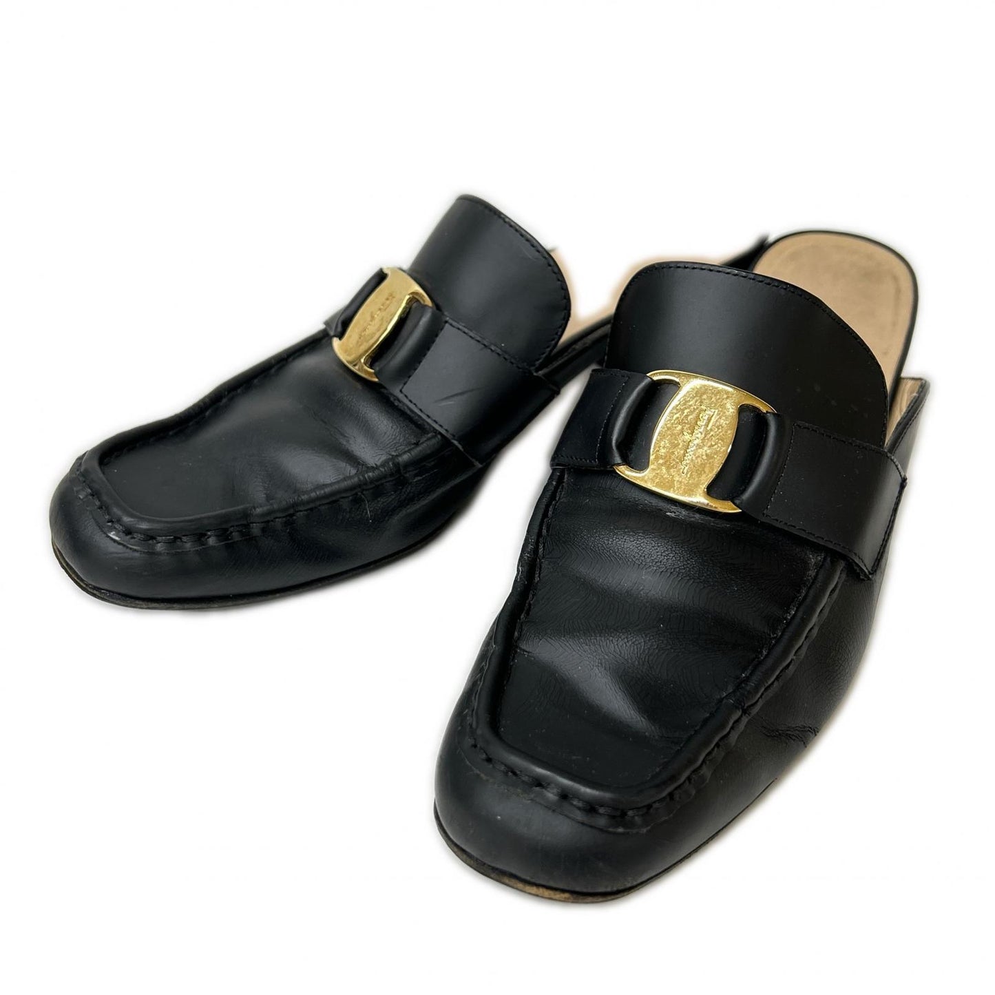 SalvatoreFerragamo サルバトーレフェラガモ Salvatore Ferragamo BOUTIQUE サルヴァトーレフェラガモブティック 74978 ガンチーニ レザー ミュール シューズ