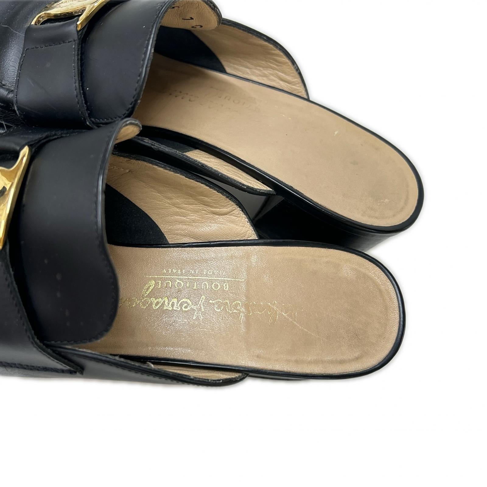 SalvatoreFerragamo サルバトーレフェラガモ Salvatore Ferragamo BOUTIQUE サルヴァトーレフェラガモブティック 74978 ガンチーニ レザー ミュール シューズ