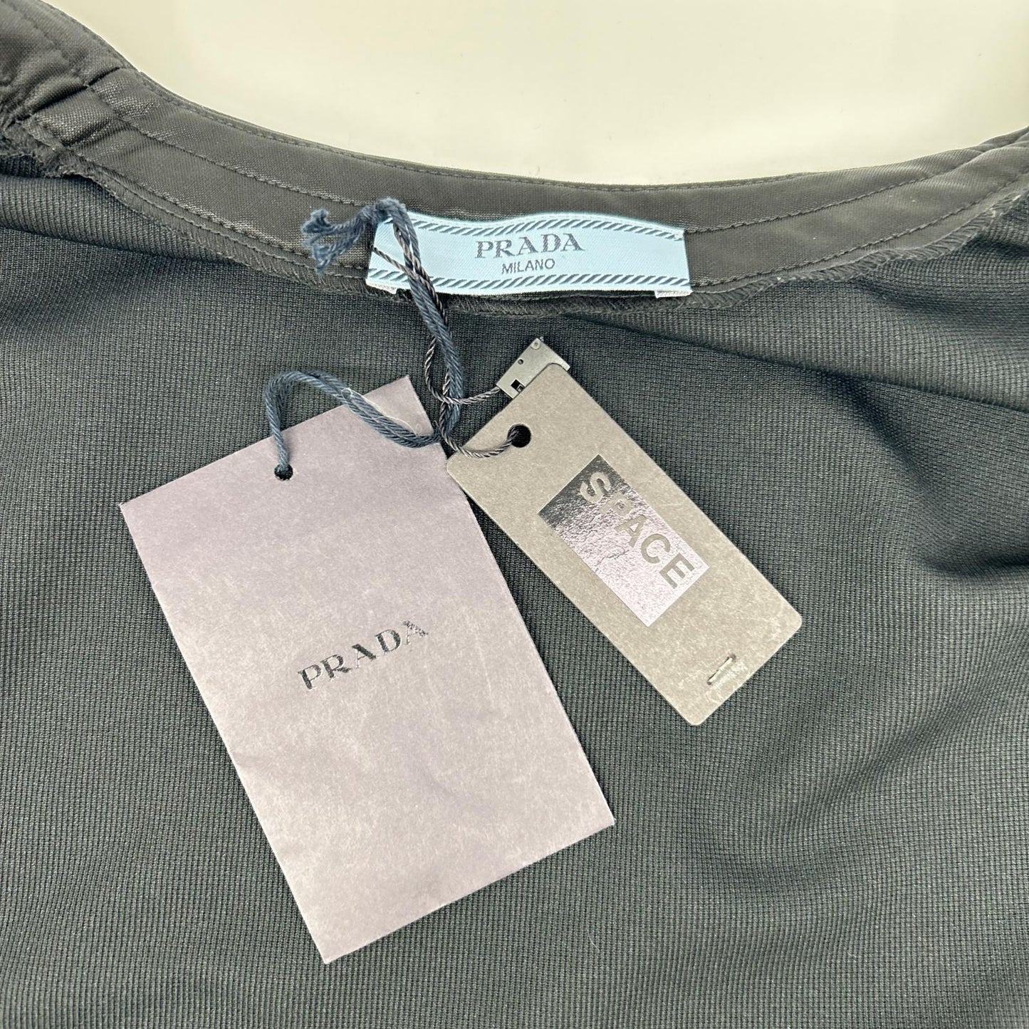 PRADA プラダ 34384 ブラック 10年 JERSEY RASO エルボーパッチ カーディガン トップス