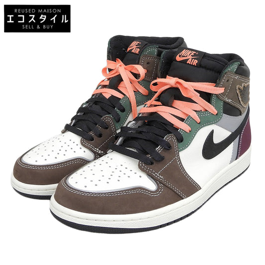 NIKE ナイキ 新品同様 Air JORDAN Retro HIGH シューズ メンズ ブラック ブラウン ホワイト 27.5cm DH3097-001 シューズ