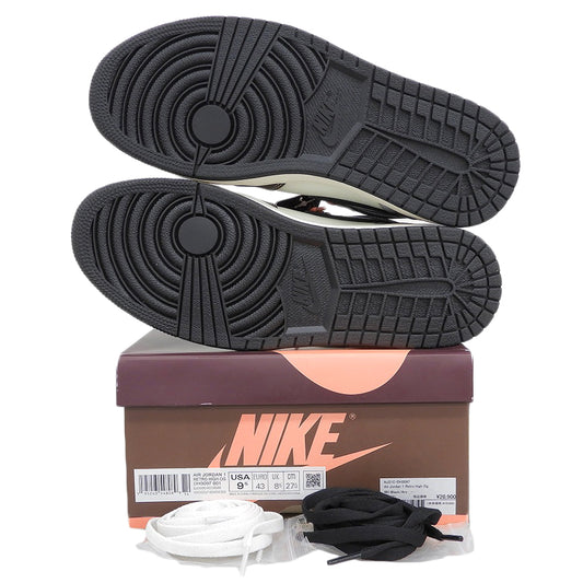 NIKE ナイキ 新品同様 Air JORDAN Retro HIGH シューズ メンズ ブラック ブラウン ホワイト 27.5cm DH3097-001 シューズ