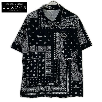 F.C.Real Bristol エフシーリアルブリストル FCRB-23036 ブラック ペイズリー ポロシャツ トップス