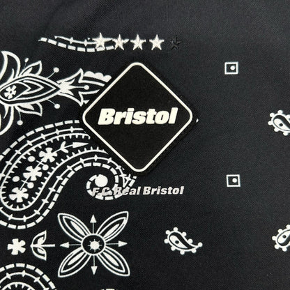F.C.Real Bristol エフシーリアルブリストル FCRB-23036 ブラック ペイズリー ポロシャツ トップス