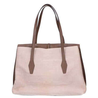 LORISTELLA ロリステッラ キャンバス/レザー フラップ 2WAY トートバッグ